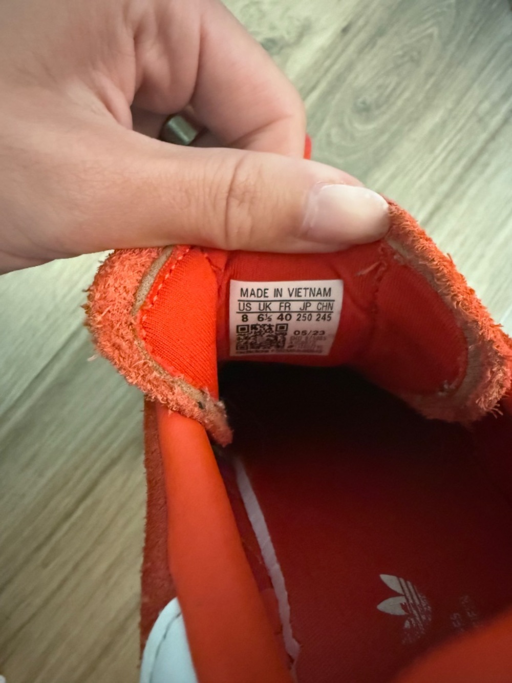 Adidas Gazelle Bold Collegiate Orange Gum - Picture 4 of 4
